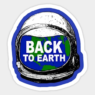 Astronaut Back to Earth Sticker